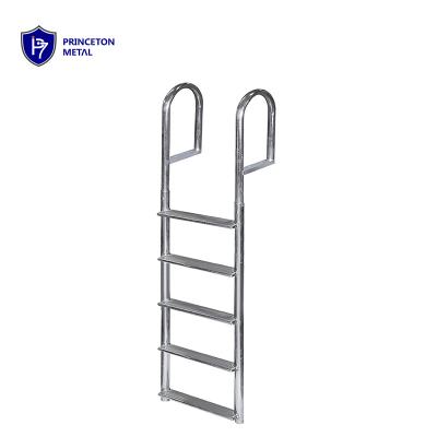 China High Quality 3-Step Folding Ladders CE Factory Price Standard Welded Aluminum Dock Ladder For Swimming Pool for sale