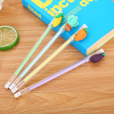 China Plant Signature Pen Student Exam Pen Black Pen Cute Learning Office Supplies Normal Cartoon Gel for sale