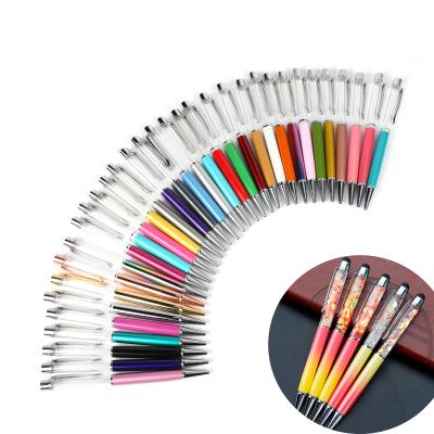 China Japan DIY Popular Glitter Tube Tip Pen Custom Metal Pen With Blank Logo for sale