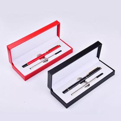 China Office & High Grade Metal Pen Ballpoint Pen Gift Set Stainless Steel School Pen With Box And Core Can Be Customized for sale