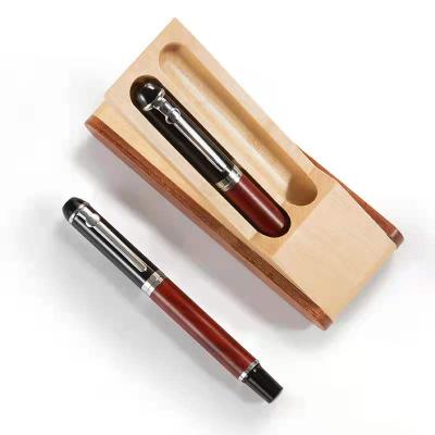 China /Wooden Eco-friendly Luxury Bamboo Pen Roller With Golden Trims for sale