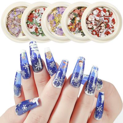 China Eco-friendly Christmas Nail Art Transfer Stickers Nail Star Candy Transfer Paper Starry Paper Stickers for sale