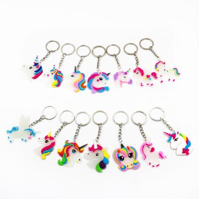 China Wholesale Eco-friendly Luminous Creative Gift Cartoon PVC Keychain Animal Key Chain Accessories for sale