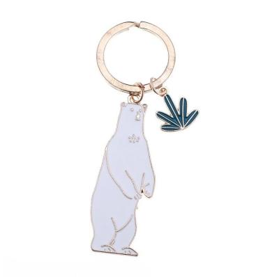 China High Quality Polar Bear Animal Custom Metal Promotion Gift New Product Ideas Factory Lover Key Chain for sale