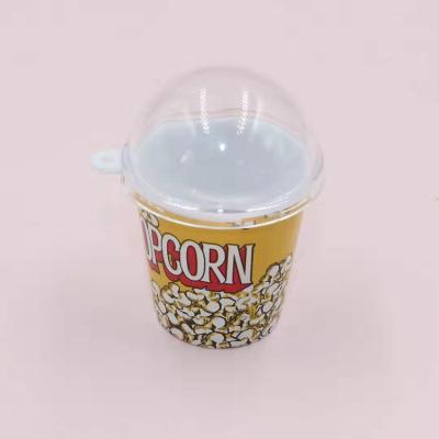 China Plastic DIY Mini Decoration Simulation Popcorn Cup Popcorn Bucket DIY Food Play Container Food Play Cup for sale