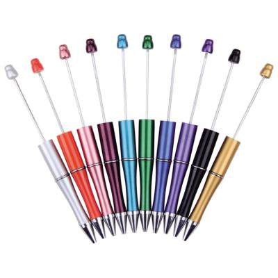 China Office & School Pen USA Hot Seller Colorful Handmade Workshop Add A Beadable Pens Promotional Ball Pen Sturdy Full Plastic Beadable DIY Twist Pen for sale