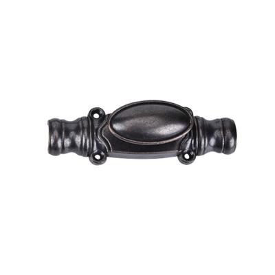 China High Temperature Sealing Glaze Most Popular Retro Bedroom Furniture Hardware Manufacture Black Cut-Out Furniture Handle for sale