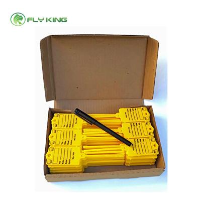 China Workshop repair using auto key indicator with pen - yellow self locking car key indicators made of waterproof plastic | Box of 200 automatic labels for sale