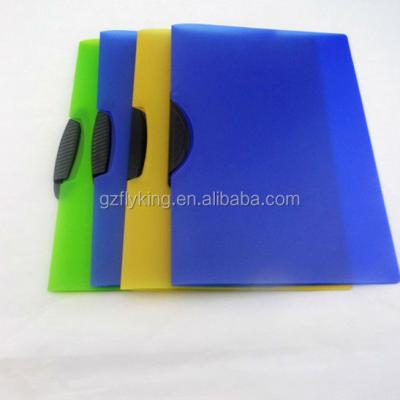 China New PP Idea Swing Lock PP Transparent PP Bring Back File With Side Clip for sale