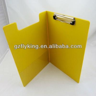 China Foldable Plastic A4 Size Double Pvc Clipboard-Logo Printing Available for sale