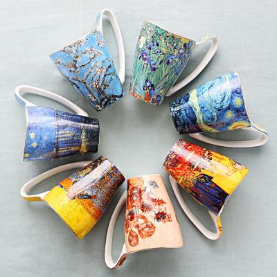 China Fokison Disposable Coffee Drinking Heat Transfer Sublimation Ceramic Mug For Sale for sale