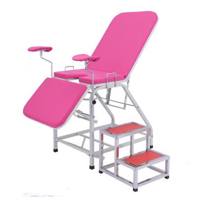 China Medical manual portable gynecological exam table delivery bed with mattress for sale