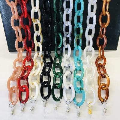 China Acrylic Masking Chains Adult Face Masks Chain Necklace Lanyard Face Masking Holder Strap for sale