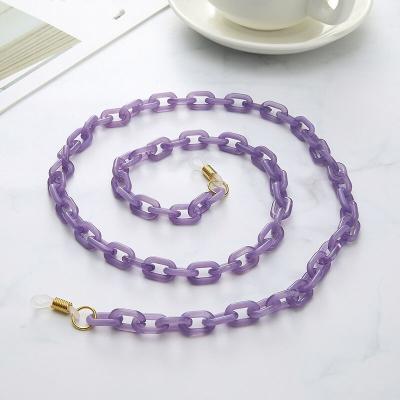 China 2020 Custom Design Acrylic anti skid masking Chains necklace Fashion Multi Colored Child Adult face cover Chain for sale