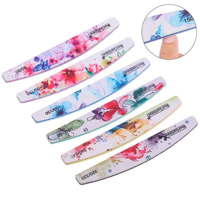 China Professional Flower Nail Art File Decorations 6pcs/set Nail Buffer Block DIY Nail Sanding Tips Buffing Remover Kits Manicure Pedicure Training Tools for sale