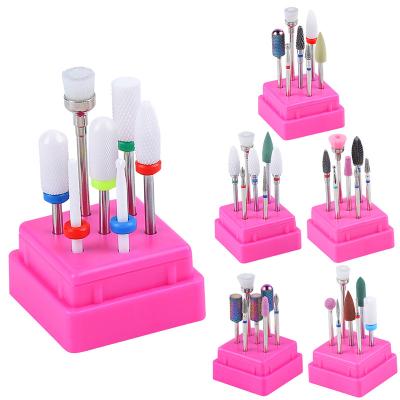 China Wholesale Electric Nail Drill Manicure Drill Grinding Head Set For Remove Clean Nail Polisher Nail Decoration Manicure Tool for sale