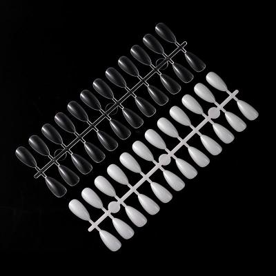 China 120 Pcs French Full Covered False Super Clear Artificial Acrylic Nail Tips Clear Natural False Nails Stilettos Claw for sale