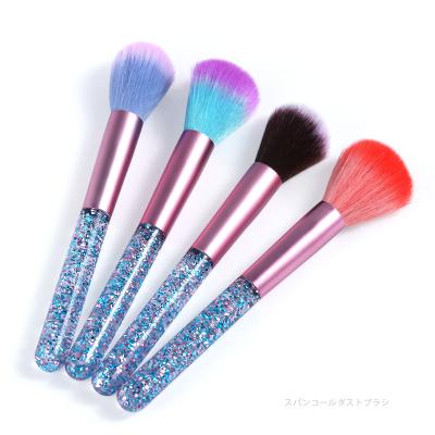 China NAIL Mermaid Glitter Handle Crystal Diamond Mini Makeup Brush Set Nail Art Dust Printing Brush Set for sale