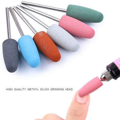 China 6pcs Electric Drill Silicone Manicure Electric Nail Drill Bit Polishing Remover Artifact Silicone Electric Nail Drill Bit Grinding Head for sale