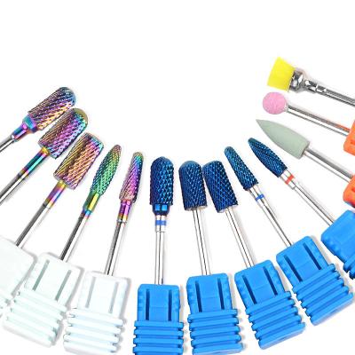 China 13Types Color Nail Drill Manicure Bits Manicure Machine Accessories Folder Electric Magic Colorful Rotary Cutter Electric Manicure Manicure Milling Tool for sale