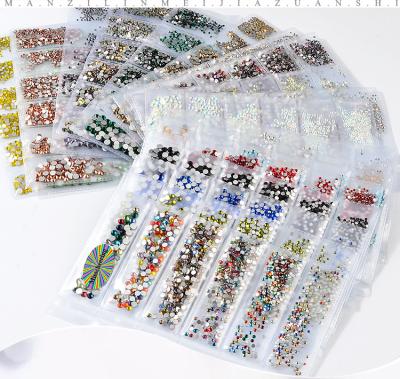 China Multi Color And Size Charms Nail Art Decorations 3D Colorful Rhinestone Plastic Nail Art DIY Diamond Nail Art Decorations for sale