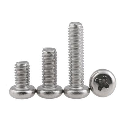 China 304 304 stainless steel machine screw screws cross pan head/round head machine screw M5*6/8/10/12/16/20/25/30/35/40-100 for sale