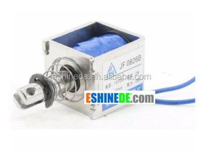 China JF-0826B DC12V/24V 2A 20N/10mm Stable Solenoid Pull Type Electromagnet EL44513608555 for sale