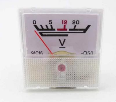 China New MINI Size Analog Volt Voltage DC12V 40*40mm Voltmeter Panel Meter for sale