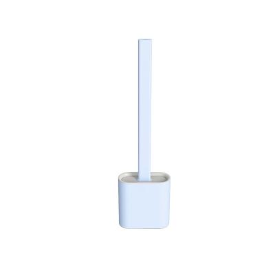 China Latest Hot Sustainable Bathroom Plastic Toilet Brush With Head Soft TPR Toilet Silicone Cleaning Brush for sale