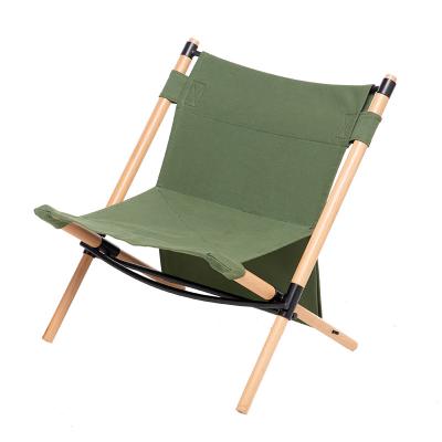 China Outdoor Folding Furniture Patio Deck Chair Easy-Carry Solid Wood Portable Camping Chair For Fishing Hiking for sale