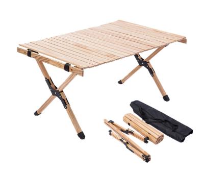 China Easy-carry folding wooden table for outdoor camping garden for sale