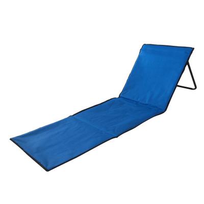 China Easy-carry beach chair with large backrest padded free-standing sand beach lounge foldable mat for sale