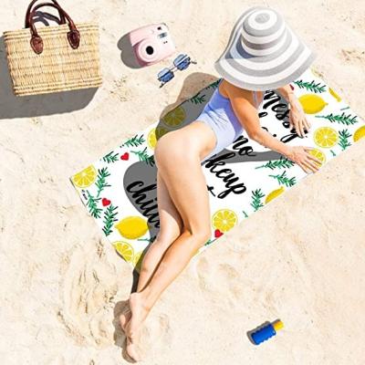 China Luxury Beach Microfiber Poncho Beach Towel Sand Proof Blanket Cotton Compact Absorbent Quick Dry Compressed Towel For Adults for sale