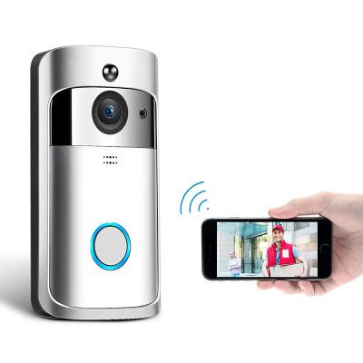 China Video Doorbell V5 WiFi Security Door Bell Camera Video Recording Monitor Night Vision Intercom Door Phone 14.4x7.4x3.2cm Smart Wireless Home Phone for sale