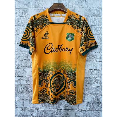 China 100% Polyester FOR Australia 2022 New Rugby Jersey Fan Version Stain Custom for sale