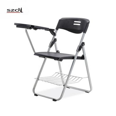 China Foldable High Quality Plastic Folding Chair With Notepad For Students Study Train Chair SD-20 for sale