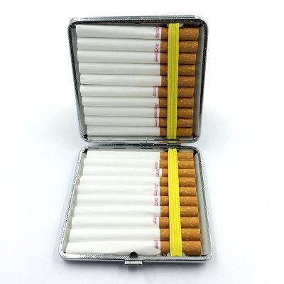 China Cigarette Holder Anti-Pressure Cigarette Holder Metal With PU Outer 20 Capacity for sale