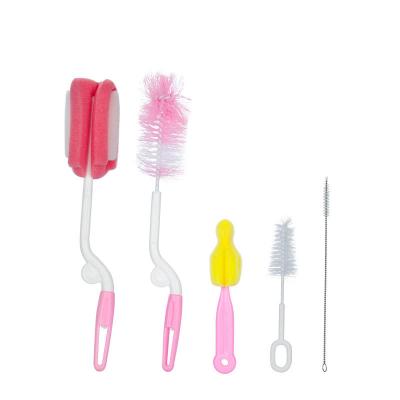 China Sustainable Creative New Feeding Bottle Brush Five-piece Nipple Brush Water Cup for sale