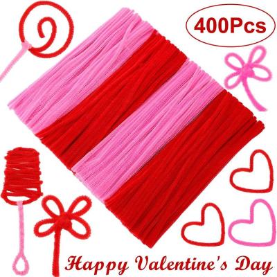 China Colorful Diy Craft Kits Glitter Pipe Cleaners Chenille Bending Rods For DIY Craft Valentine Decoration for sale