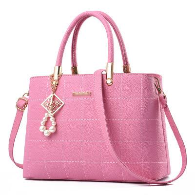 China Durable Winter New Designs Pearl Pendant Handbags Durable PU Leather Tote Bag Casual Crossbody Sling Bags for sale