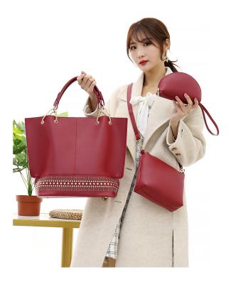 China Fashion Fashion Trendy Single Shoulder Tote Bags Large Capacity Scratch Resistant Leather Handbag for sale