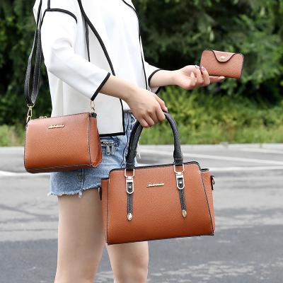 China Fashion 2022 New 3 Piece Set Bags Set Wallets Wholesale Women's Tote Bags Fashion Ladies Handbag for sale