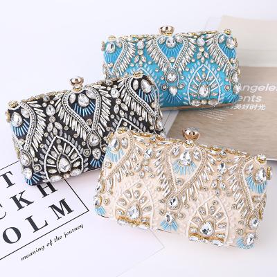 China Fashion 2023 Wedding Bridal Evening Bag Women's Tote Bag Ladies Party Crystal Diamond Rhinestone Clutch for sale