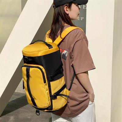 China Durable Fashion Stitching Color Travel Backpack Men Women Portable Luggage Bags Waterproof Outdoor Hiking Camping Gym Duffle Bags for sale