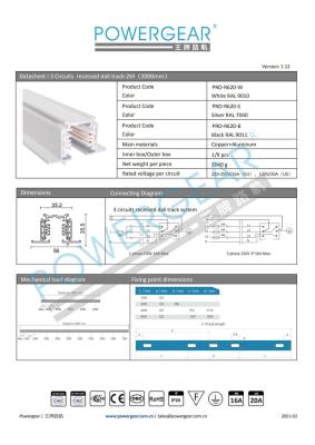 China PRO-R620 2m Ceiling Mount 3 Circuits DALI Linear Led Track Light Modern Aluminum Recessed Black White Gray Light Rail for sale