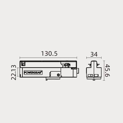 China POWERGEAR PRO-UA340e Plastic Single Circuit Final Adapter With Driver Saving Version Track Light System HID 40W Adapter for sale