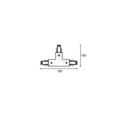 China 2021 Factory PRO-N336 Wholesale Modern New Product Heavy Duty Simple Circuit Track Light System T Connector Accessories for sale