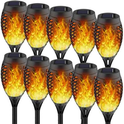 China Garden Christmas Halloween Fire Dance Landscape Outdoor Decoration Solar Flame Flickering Light for Yard Garden Path for sale