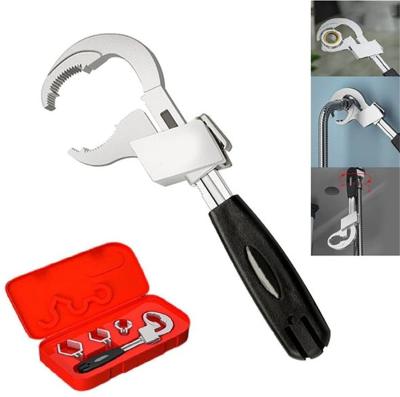 China Aluminum Alloy Adjustable Spanner Faucet Spanner Wide Opening Spanner Bathroom DIY Tool Multifunctional Alloy for sale