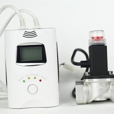 China Gas detector with LED display and shut off valve to monitor natural gas leak indoor for sale